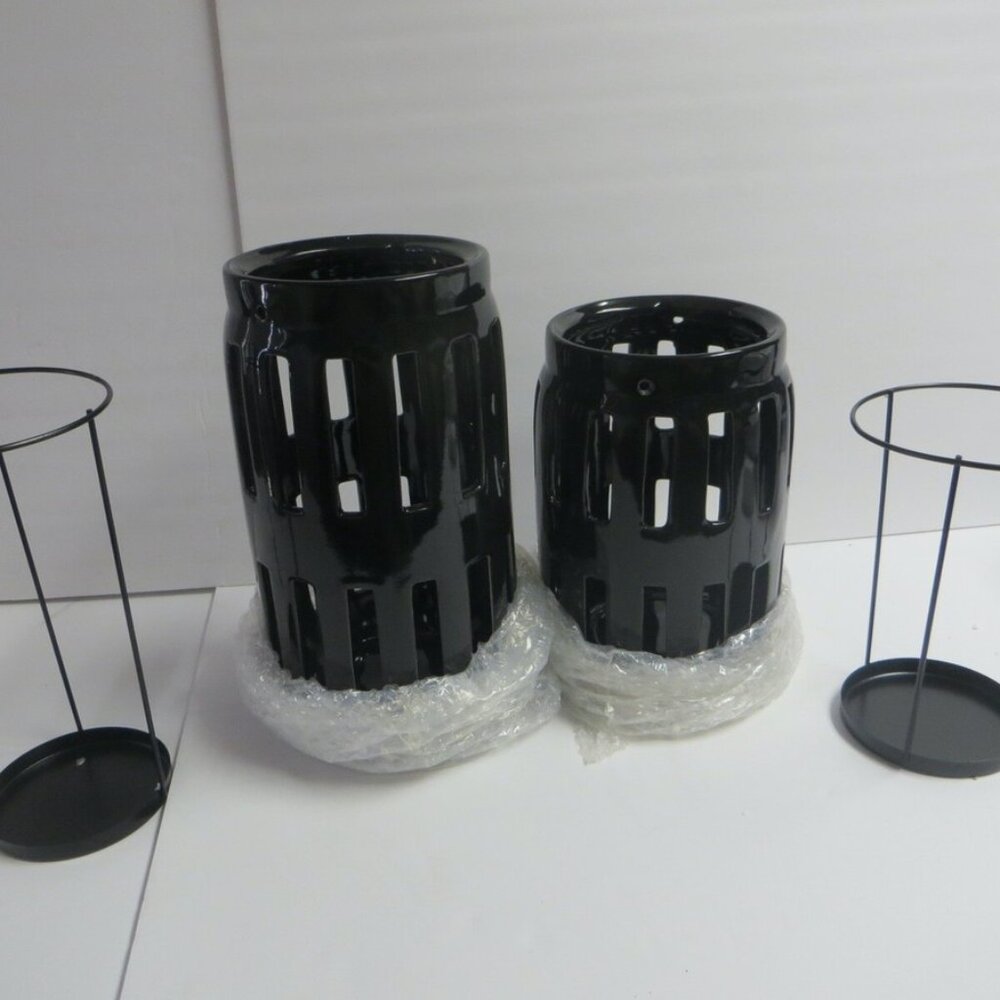 Gold Canyon Ceramic Lanterns - Set of 2